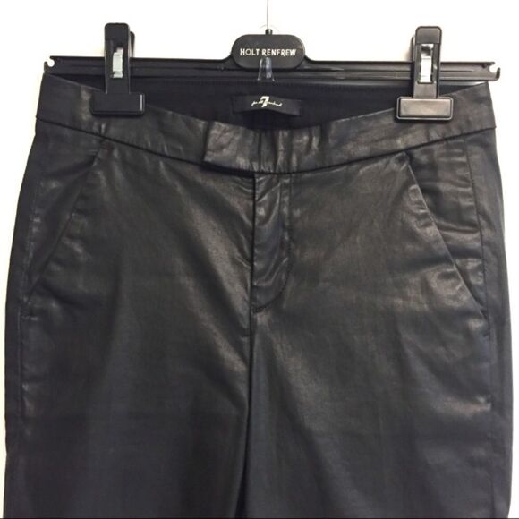 7 For All Mankind Black Low-Rise Chino Ankle Jean 24 - Picture 5 of 7